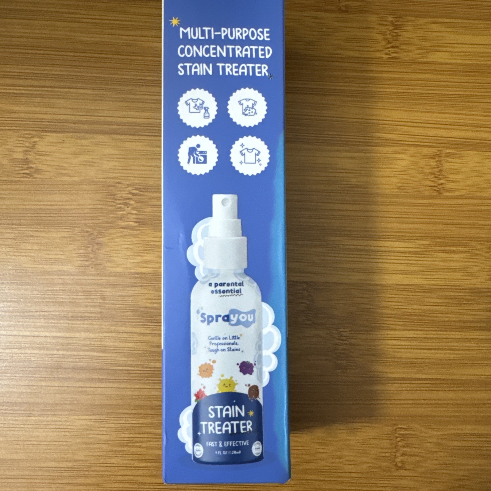 Laundry Stain Remover Spray 4.33oz Concentrated Cleaner for Baby Clothes