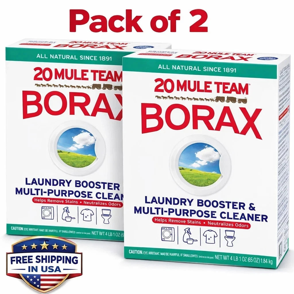 (2 PACK ) 20 Mule Team Detergent Booster – 65oz Free Shipping