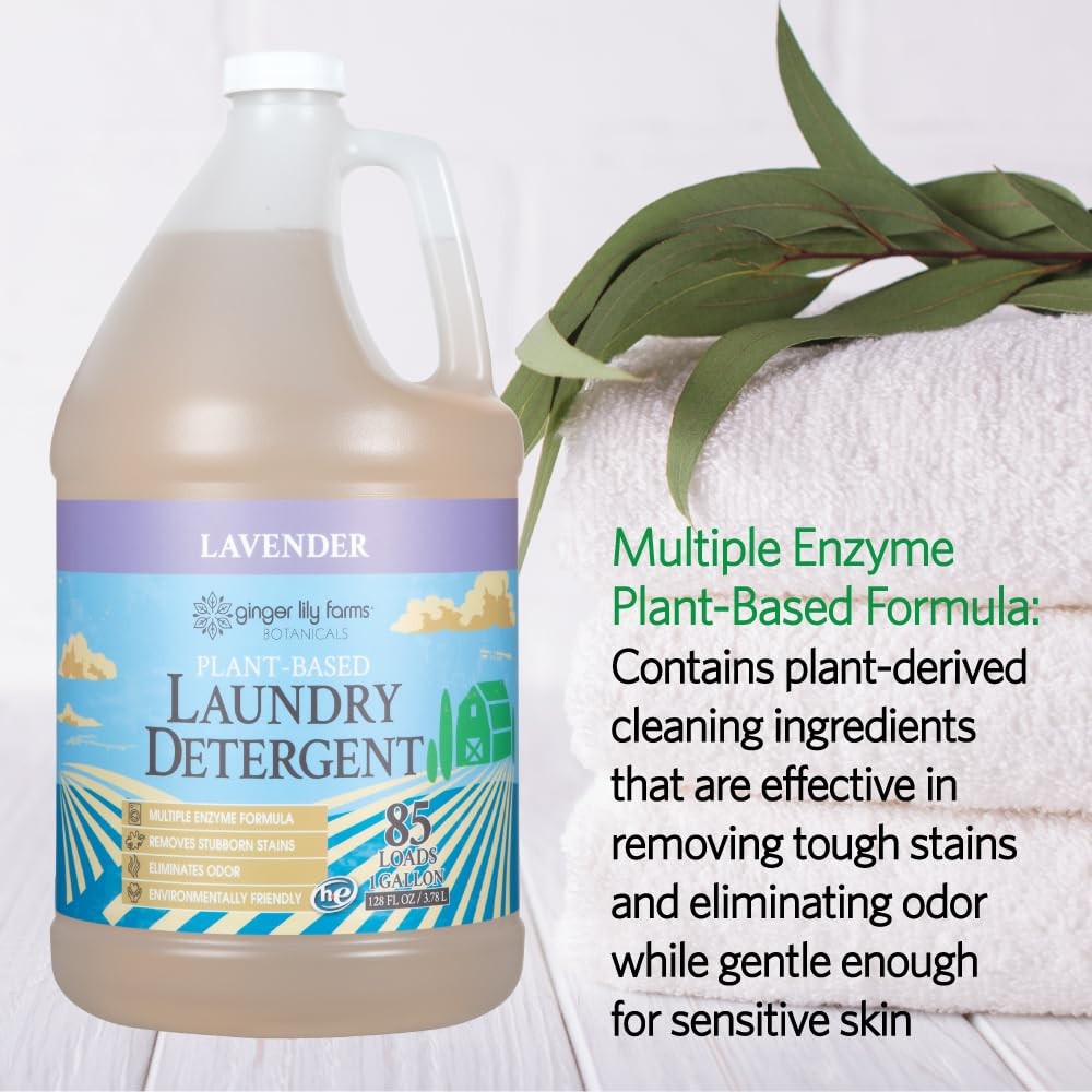 Liquid Laundry Detergent Lavender Concentrated Formula HE Compatible 85 Loads