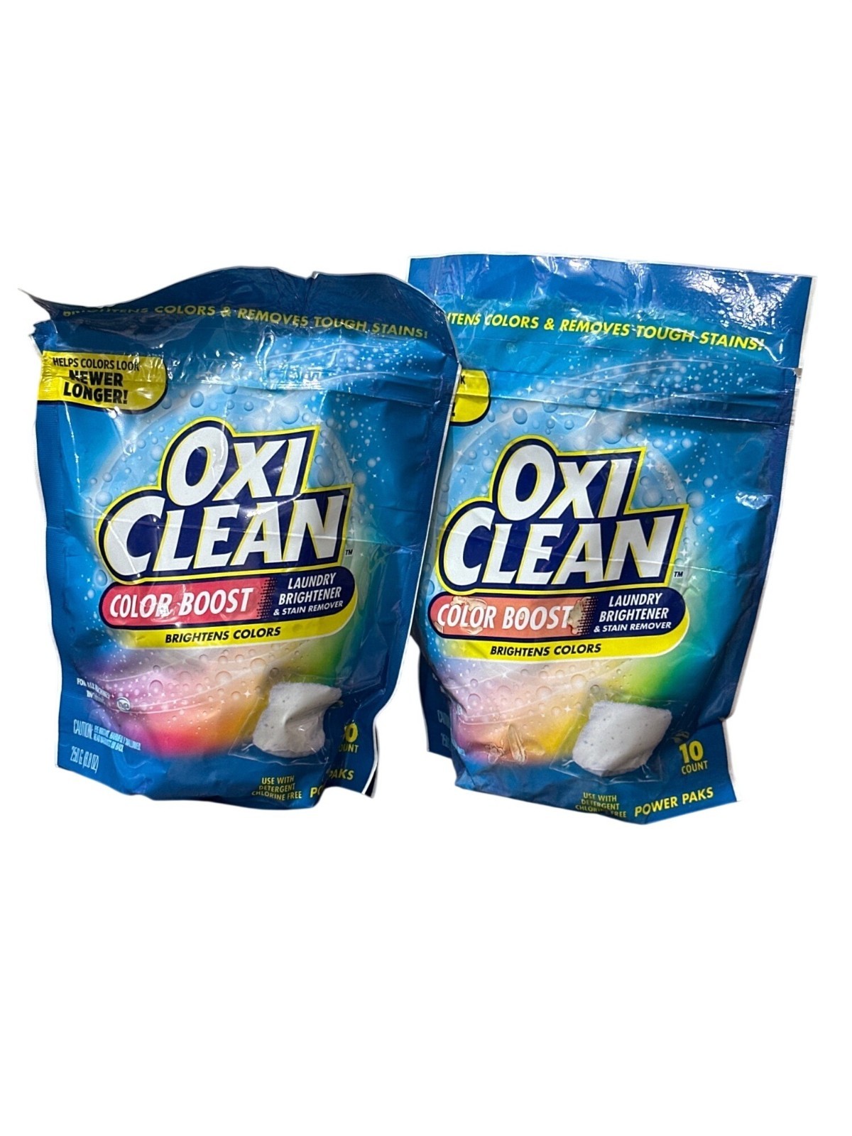 OxiClean Color Boost Laundry Brightener & Stain Remover Power Paks 10 Count (2 P