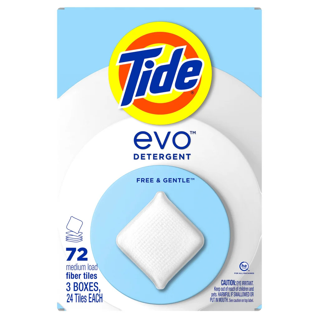 Tide Evo Laundry Detergent Tiles, Free & Gentle, 72-count – Get Free Shipping
