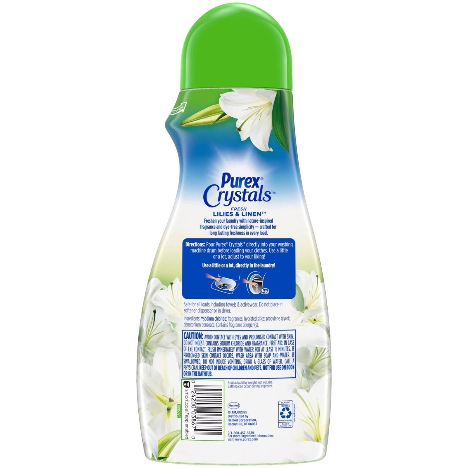 (2 Pack) Purex Crystals Natural Elements Scent Booster – Lilies & Linen – 39oz