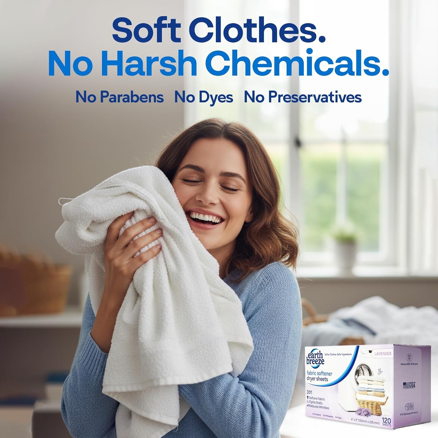 Earth Breeze Laundry Detergent Sheets, No Harsh (Select Your Scent & Count )