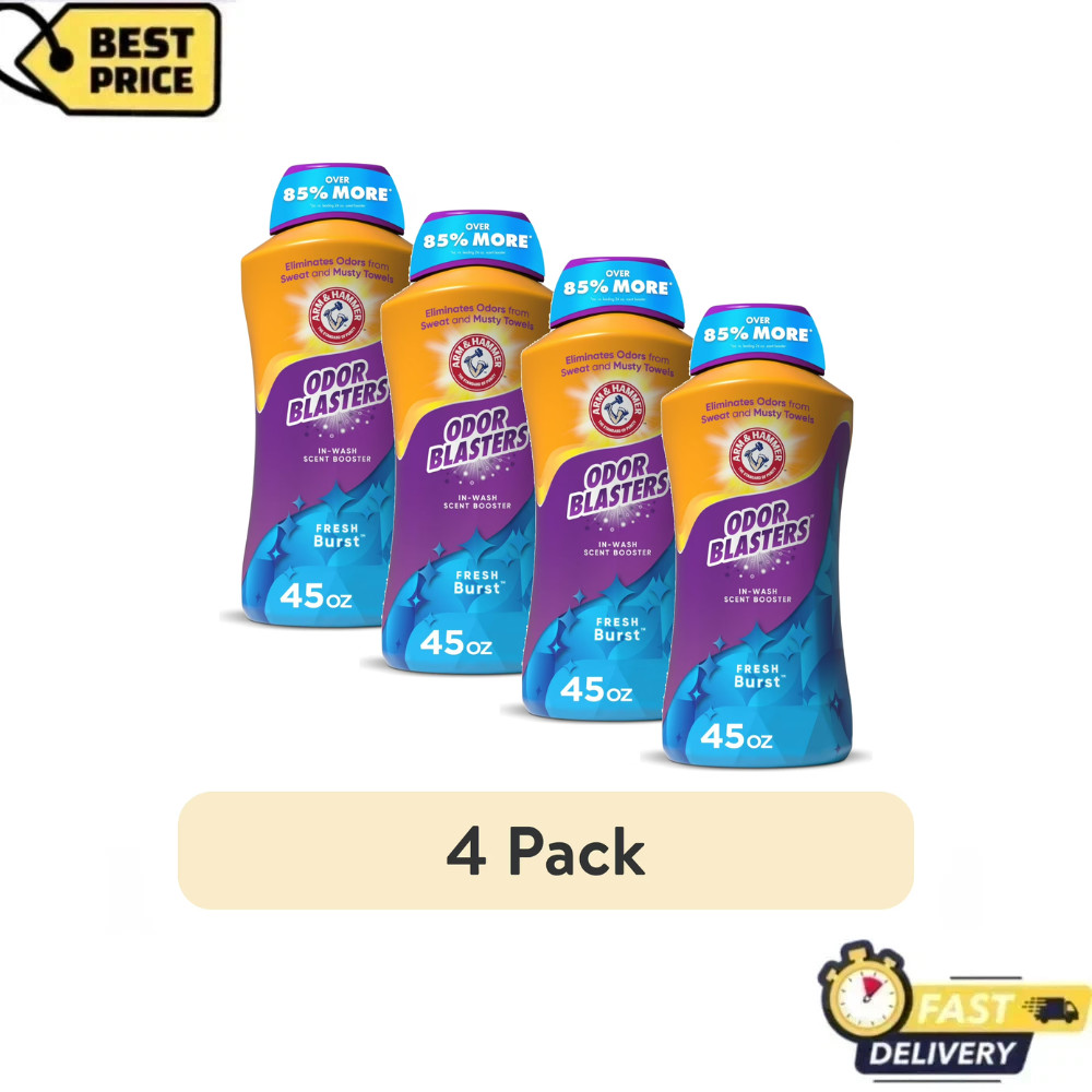 Arm & Hammer Odor Blasters In-Wash Scent Booster Fresh Burst, 45 Oz ( 4 Pack )