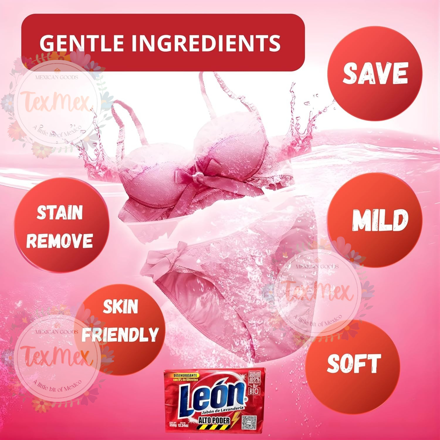 LEON Laundry Bar Soap 350g | Power Cleaning Detergent Bar, Tough Stain Remover