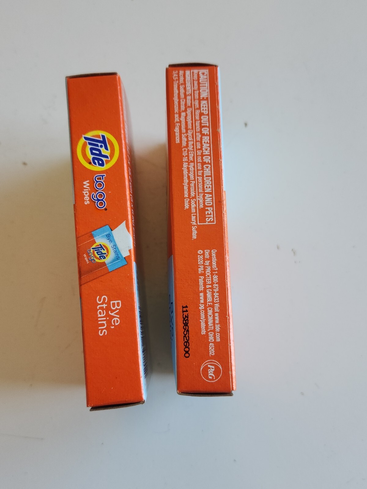2 Pks Tide To Go Wipes 6 Ct 5″ x 6″ Wipes Each Travel Size Instant Stain Remover