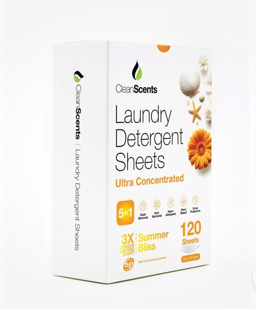 Cleanscent 5in1 Summer Bliss Laundry Detergent 120 Sheets