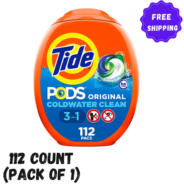 Tide PODS Laundry Detergent Original Scent, (112 count) [ FREE SHIPPING ]