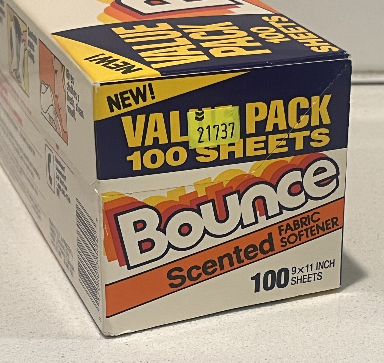100 Vintage BOUNCE Fabric Softener Scented Dryer Sheets Full P&G Movie Prop NEW