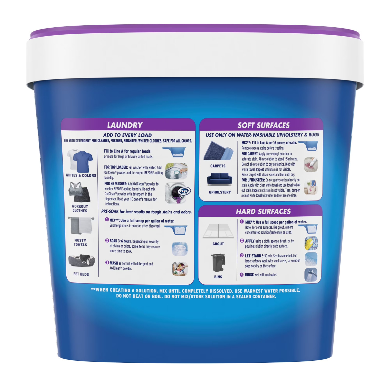 3 Pack OxiClean Odor Blasters Versatile Odor & Laundry Stain Remover Powder 5 lb