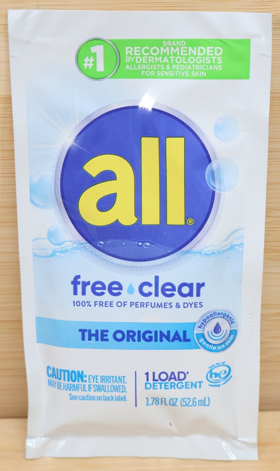 All Free and Clear Laundry Detergent 1.78 oz Travel Size Single Load (Lot of 12)