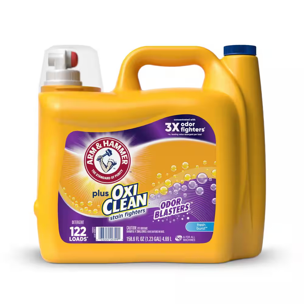 Fresh Burst Scent plus Oxiclean Liquid Laundry Detergent, 158.6 Fl. Oz. (122-Loa