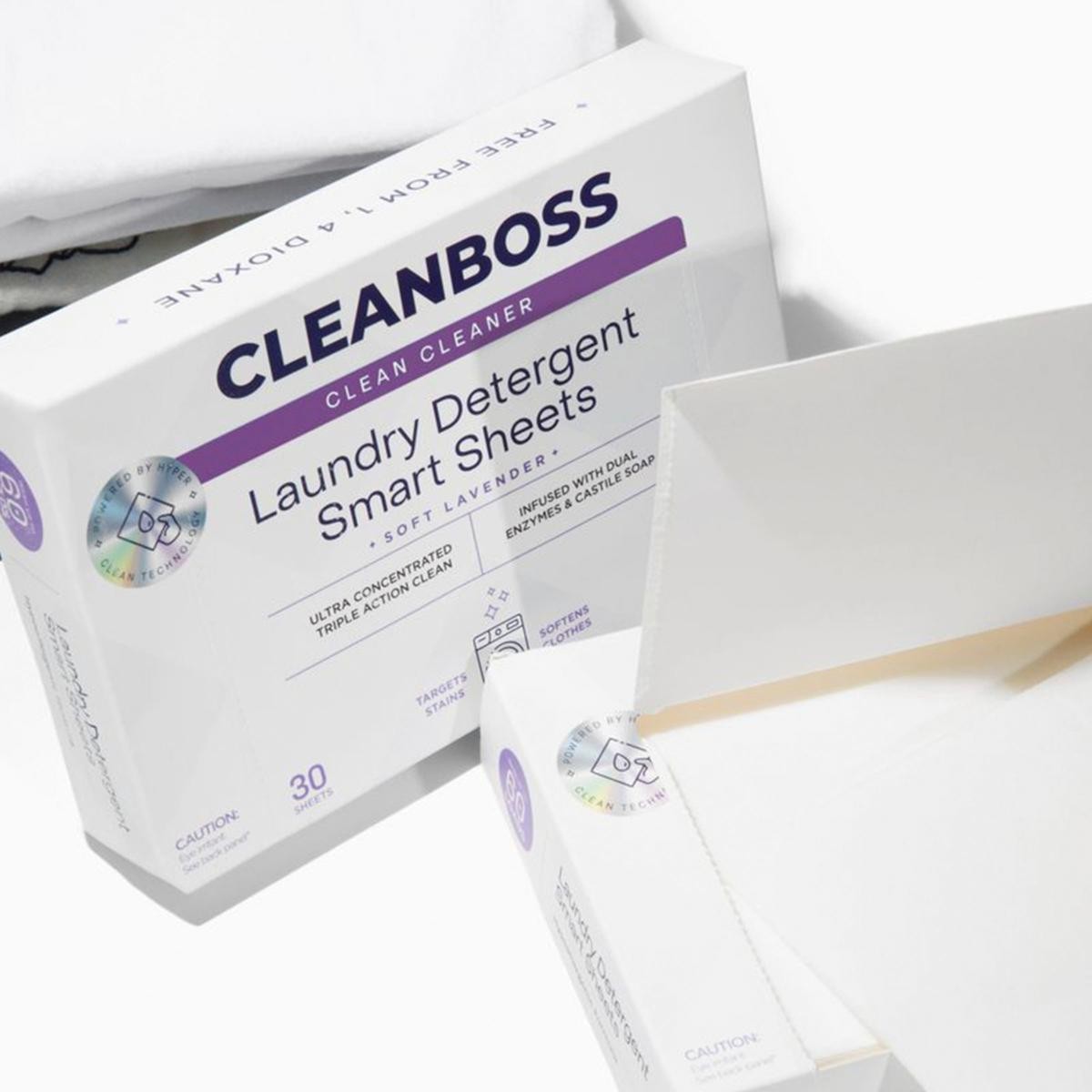 CleanBoss 2-pk Powerful Laundry Smart Sheets Up to 120 Loads Clean Coconut New