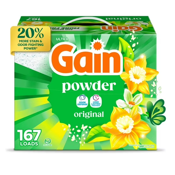 Powder Laundry Detergent, Original Scent, 154 oz, 167 Loads