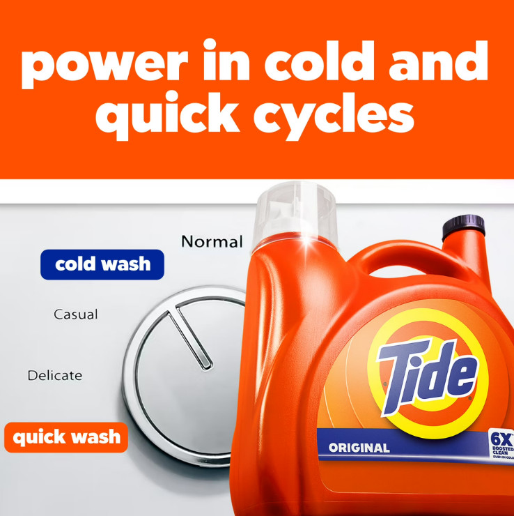 Tide Laundry Detergent Liquid 125 fl oz, 100 Loads, Original Scent
