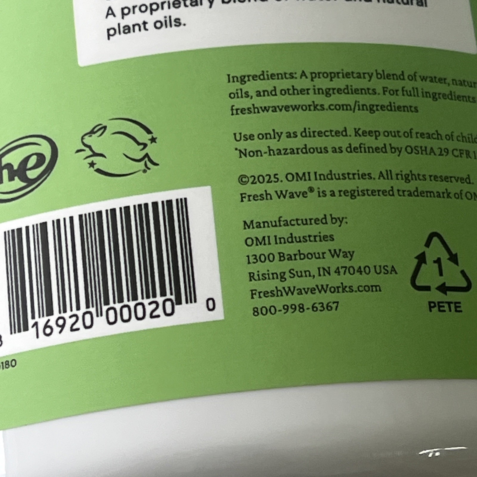 FRESH WAVE Plant-Based Odor Removing LAUNDRY BOOSTER Original Natural Scent 24oz