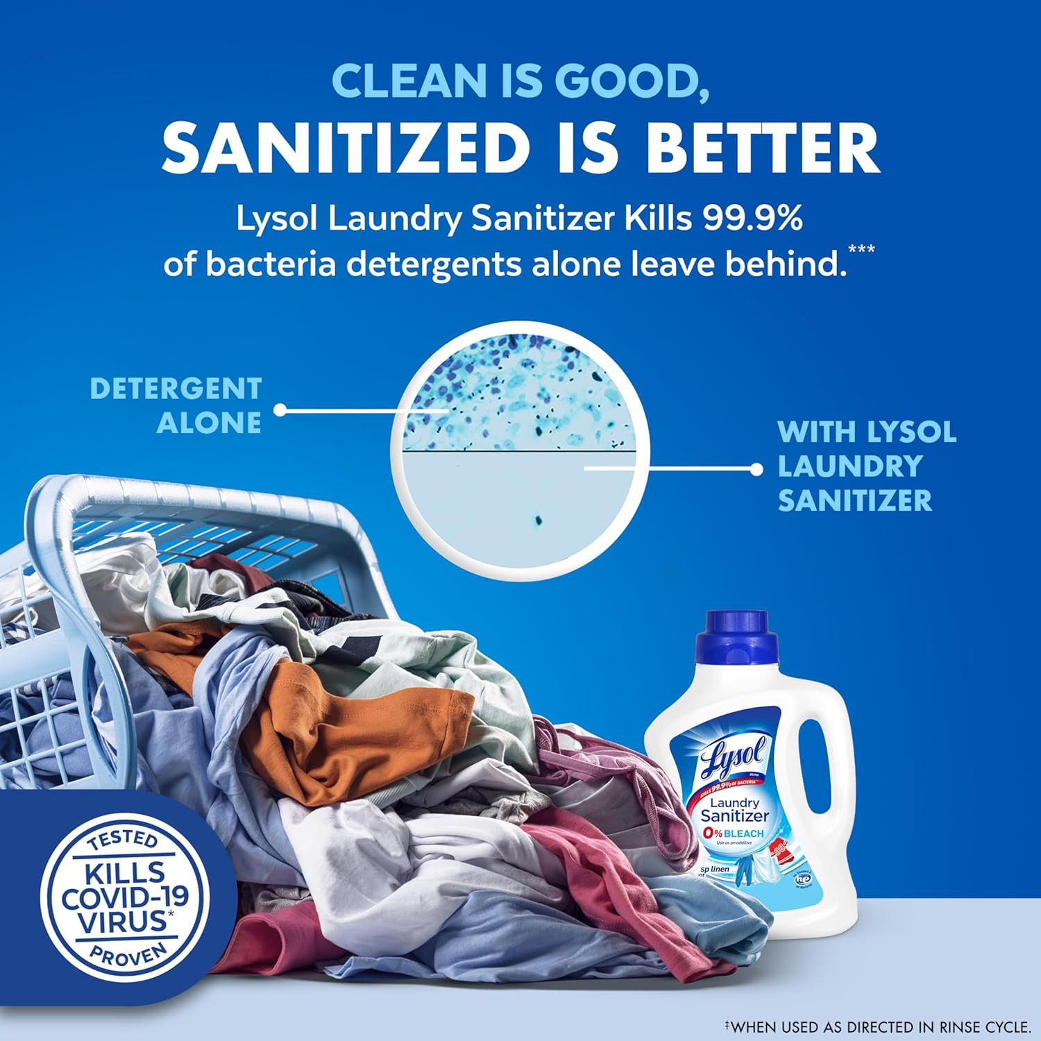 Disinfectant Laundry Sanitizer & Scent Booster, Laundry Detergent Additive, Colo