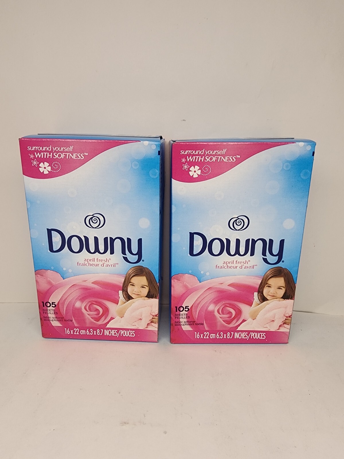 2 Boxes Downy April Fresh 105 Count Fabric Softener Sheets With Softness