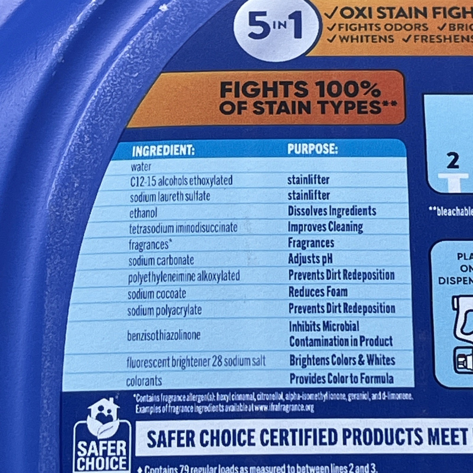 All OXI Plus Odor Lifter Liquid Laundry Detergent 141 Oz 5 In 1 Sunshine Fresh •