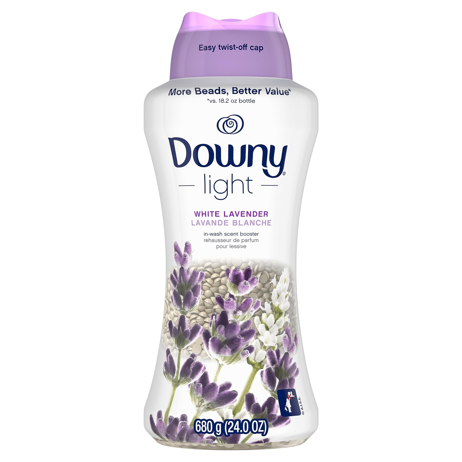 Downy Light Laundry Scent Booster Beads for Washer, White Lavender, 24 oz