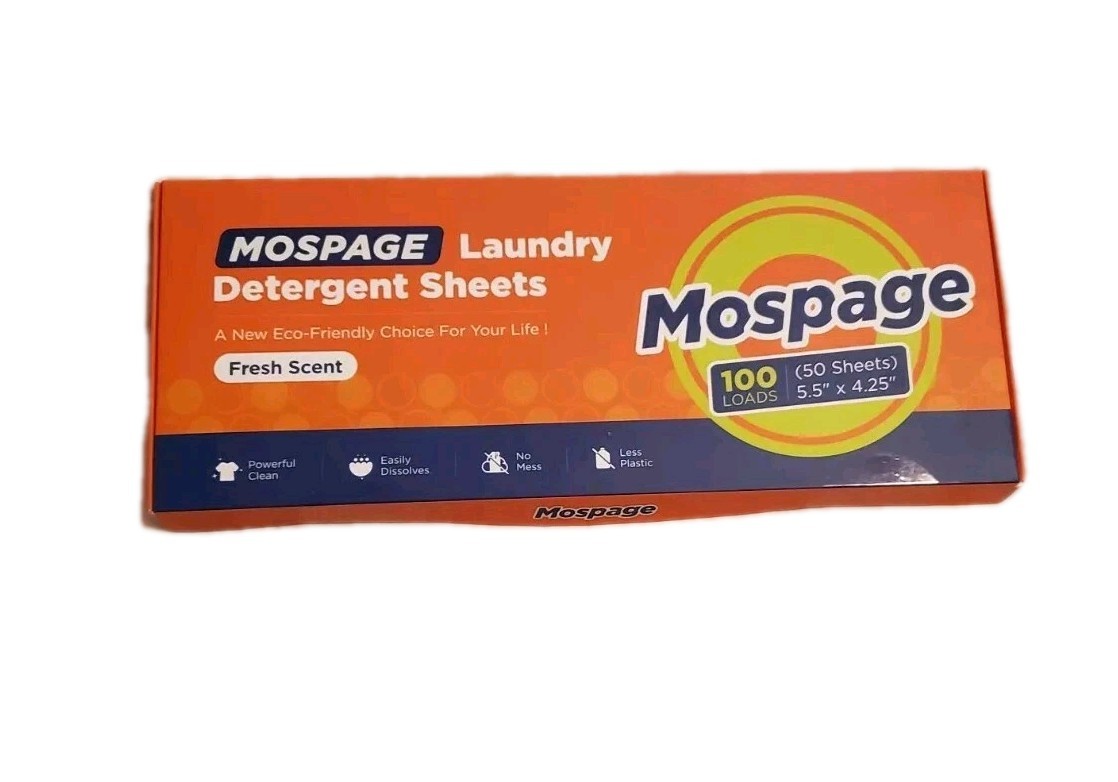 Laundry Detergent Sheets Bleach Paraben Residue Free Eco-friendly Fresh Linen