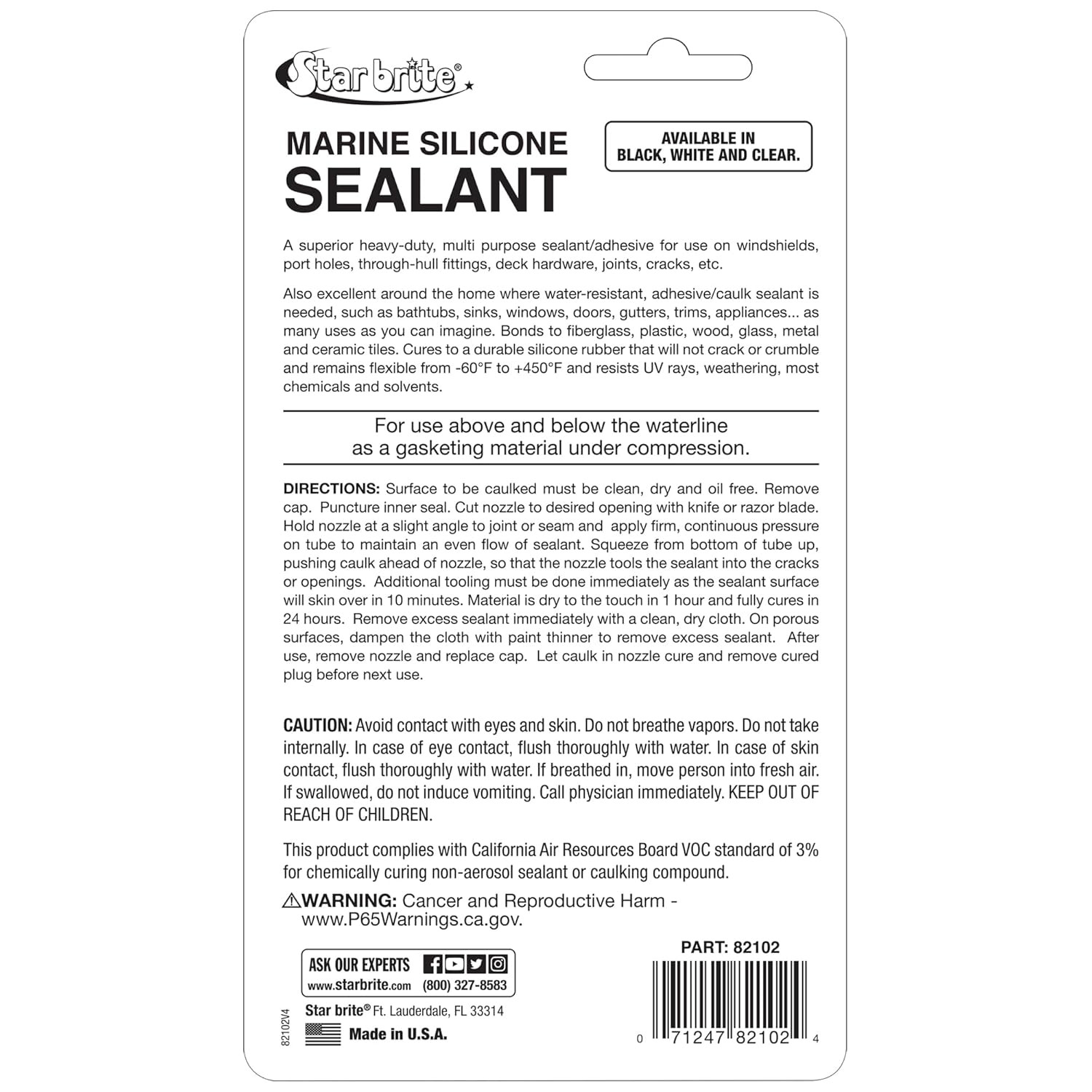 Marine Silicone Sealant – Waterproof, Durable, UV Resistant, for Fiberglass, Met