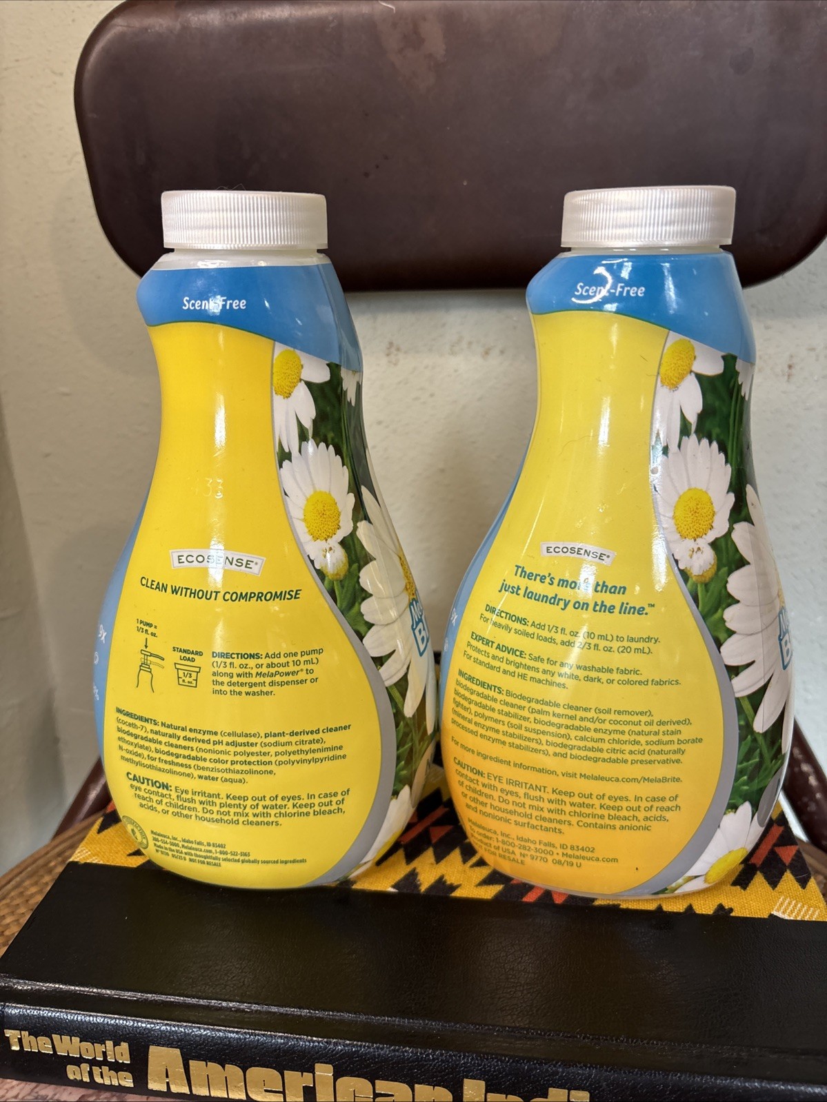 2 Bottles – Melaleuca Ecosense Mela Brite 9x Laundry Detergent 32 oz Scent Free