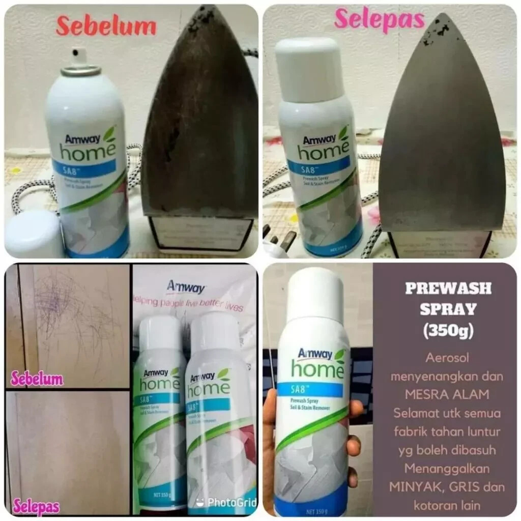 Amway SA8 PreWash Spray Soil & Stain Remover (350g) x 2pack