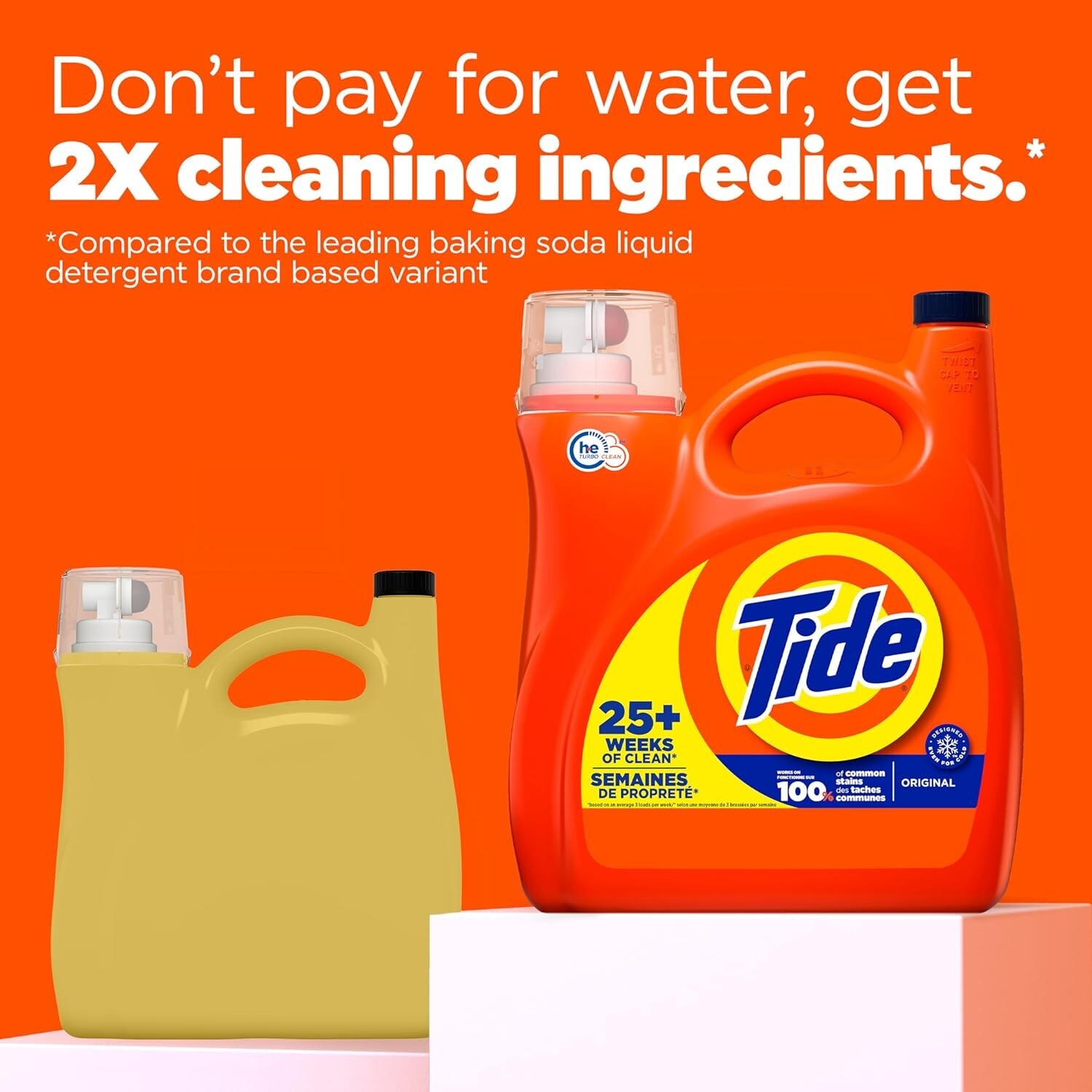 Tide Liquid Laundry Detergent Original Scent HE Compatible 100 Loads 132 fl oz