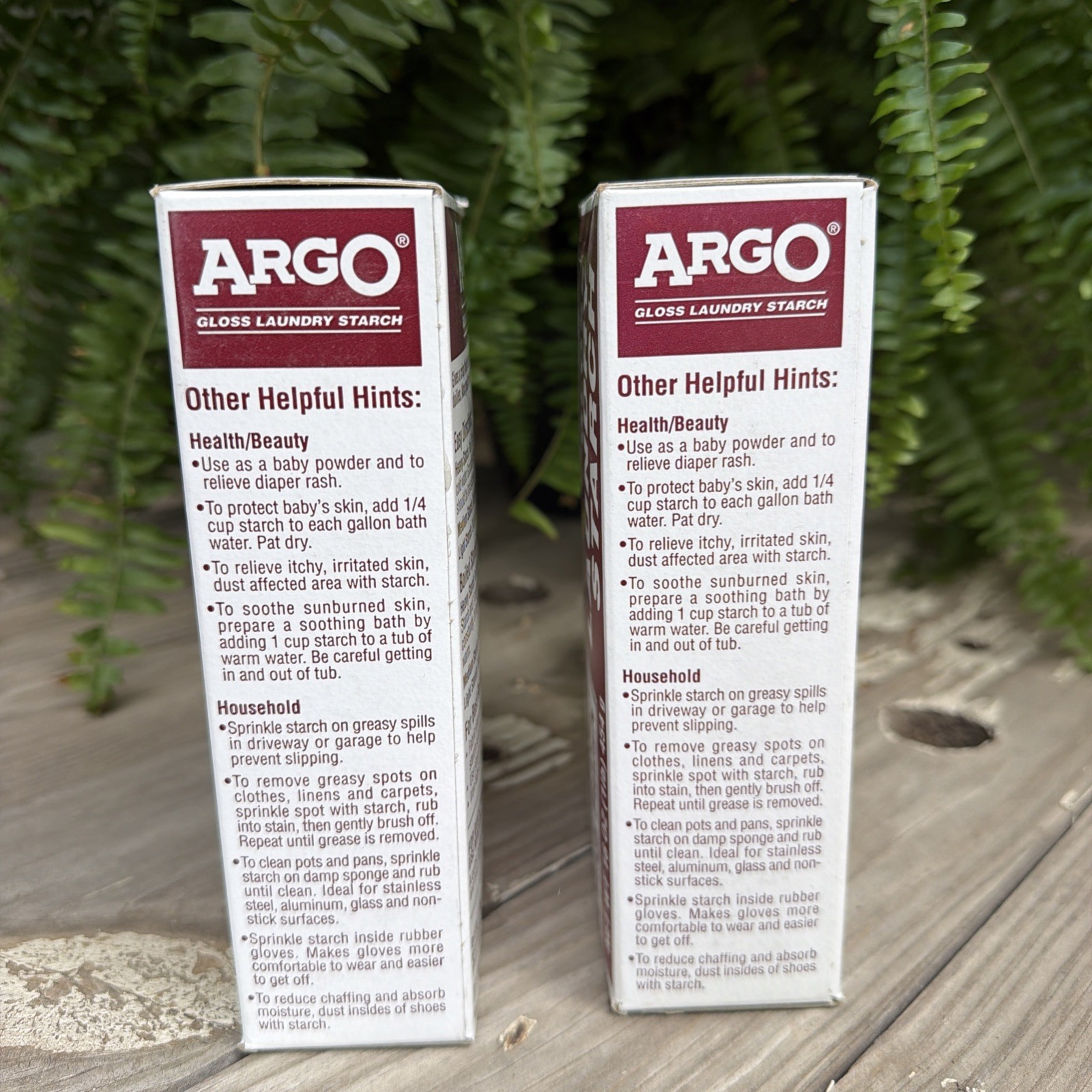 2x Argo Gloss Laundry Starch Crisp Finish 16 oz Discontinued NOS Crafts Red Box