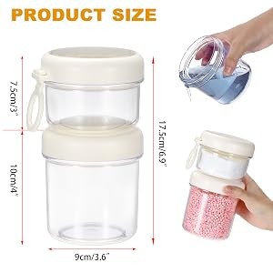 Portable Laundry Detergent Dispenser with Handle, Stackable Laundry Storage