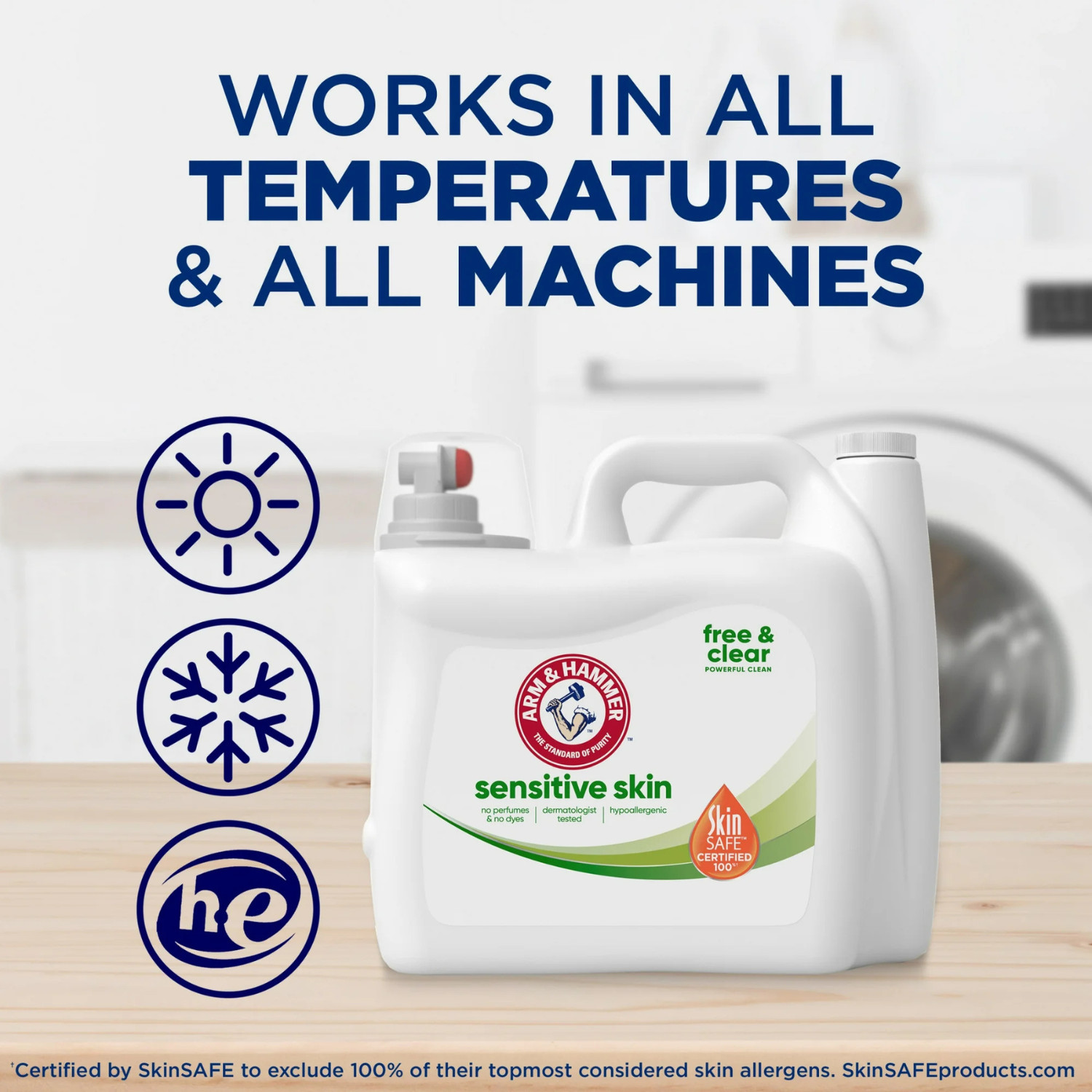 (2 Pack) Arm & Hammer Unscented HE Laundry Detergent 170 Loads 170 -fl oz