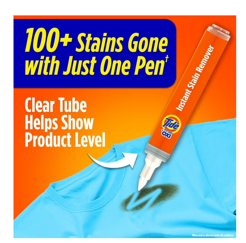 Tide To Go Instant Stain Remover Pen Fresh 1.01 fl oz 3 Count Each-(2 Pack)