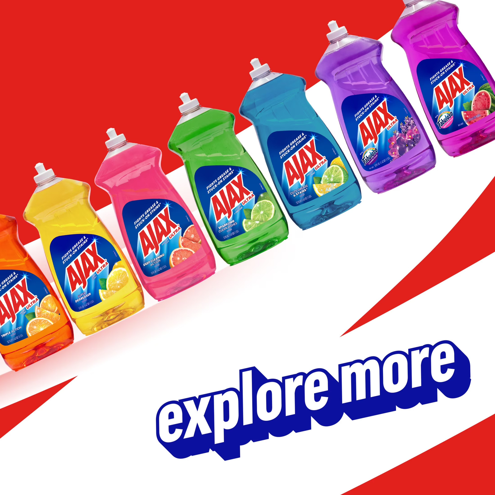 9 Pack Triple-Action Dishwashing Liquid, 52 Oz, Orange
