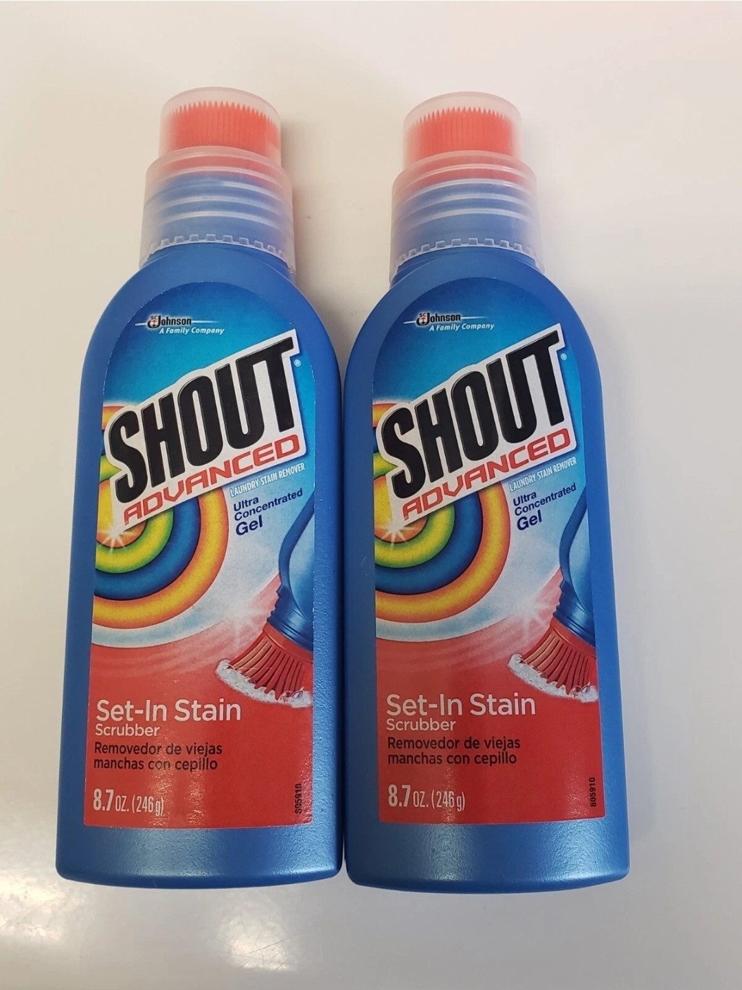 Shout Advanced Ultra Concentrated Gel Set-In Stain Scrubber 8.7 Oz – Lot of 2