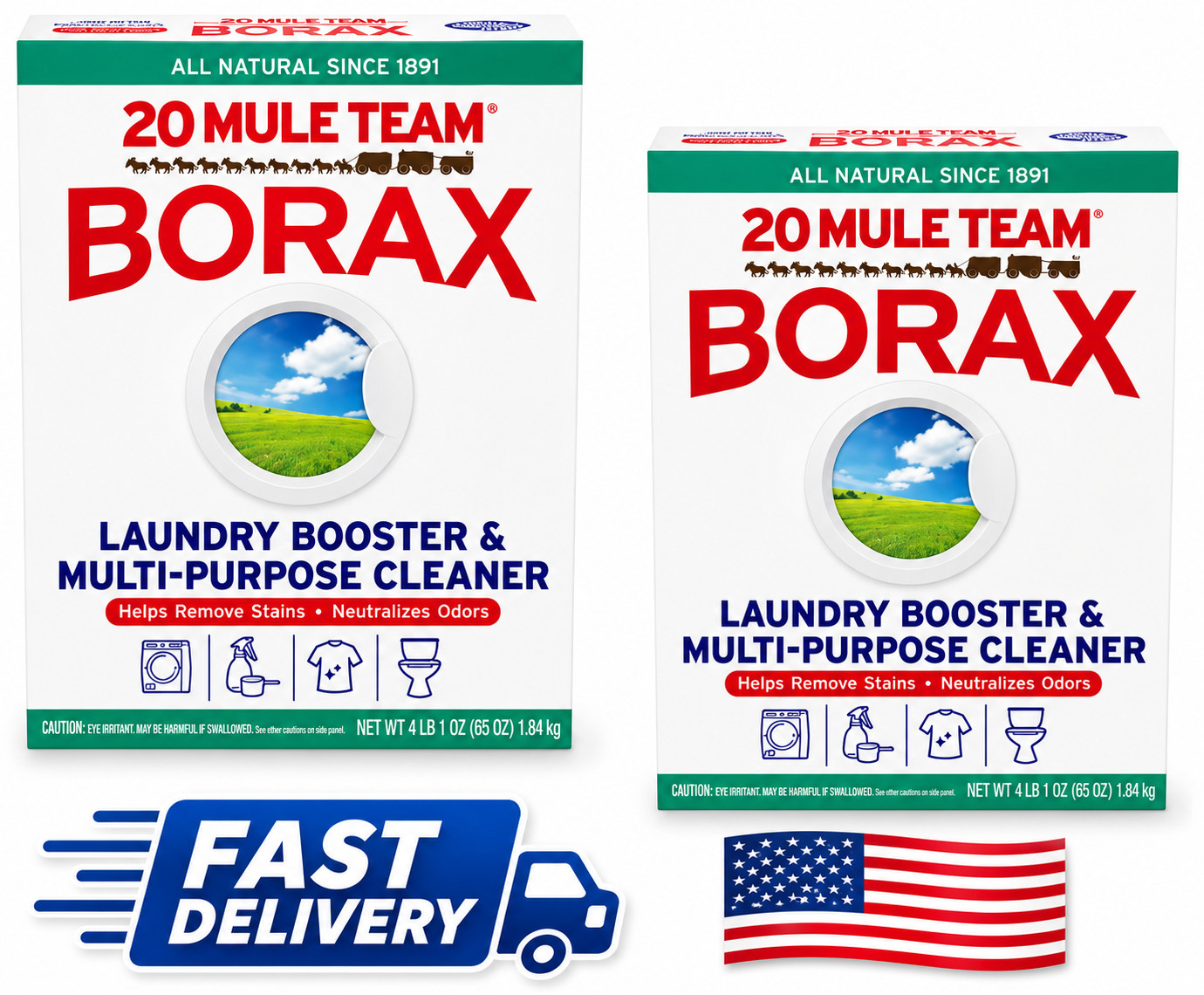 2-Pack 20 Mule Team Detergent Booster – 65oz.