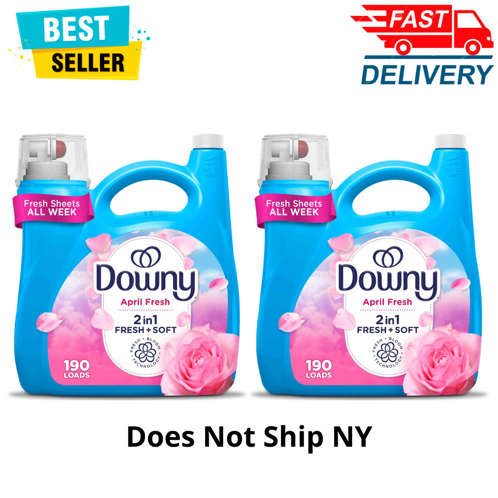 Downy Liquid Fabric Softener, April Fresh Scent, 140 fl oz, 190 Loads, 2 Pack