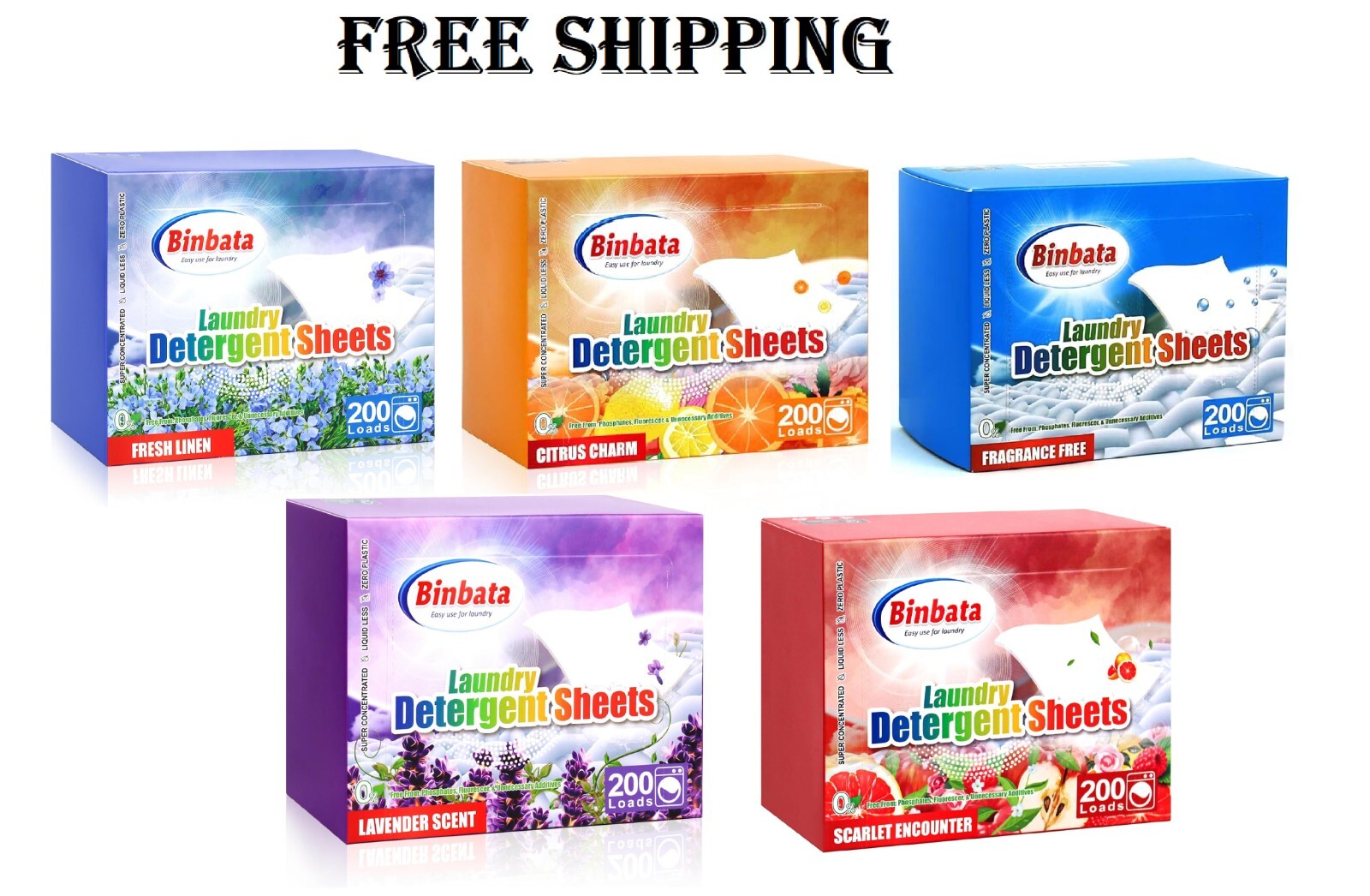Laundry Detergent Sheets, 200 Loads Scarlet Encounter Scent (Select Scent)