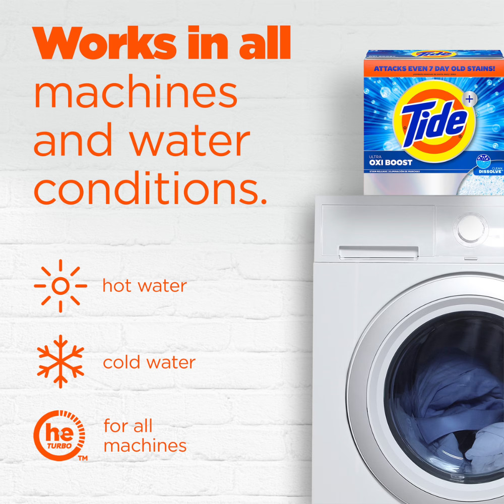 Tide Powder Laundry Detergent, Original Scent, 114 oz, 73 Loads, HE Compatible
