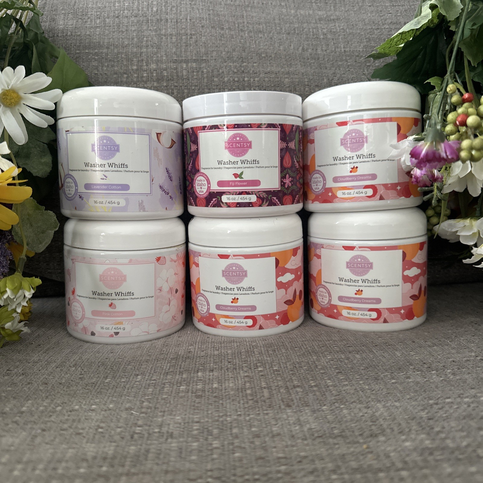 Scentsy Washer Whiffs, 16oz. Lot of 6 NEW