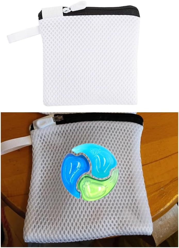 2 Pack In-Wash Scent Booster Beads Laundry Bag with Zipper Laundry Detergent