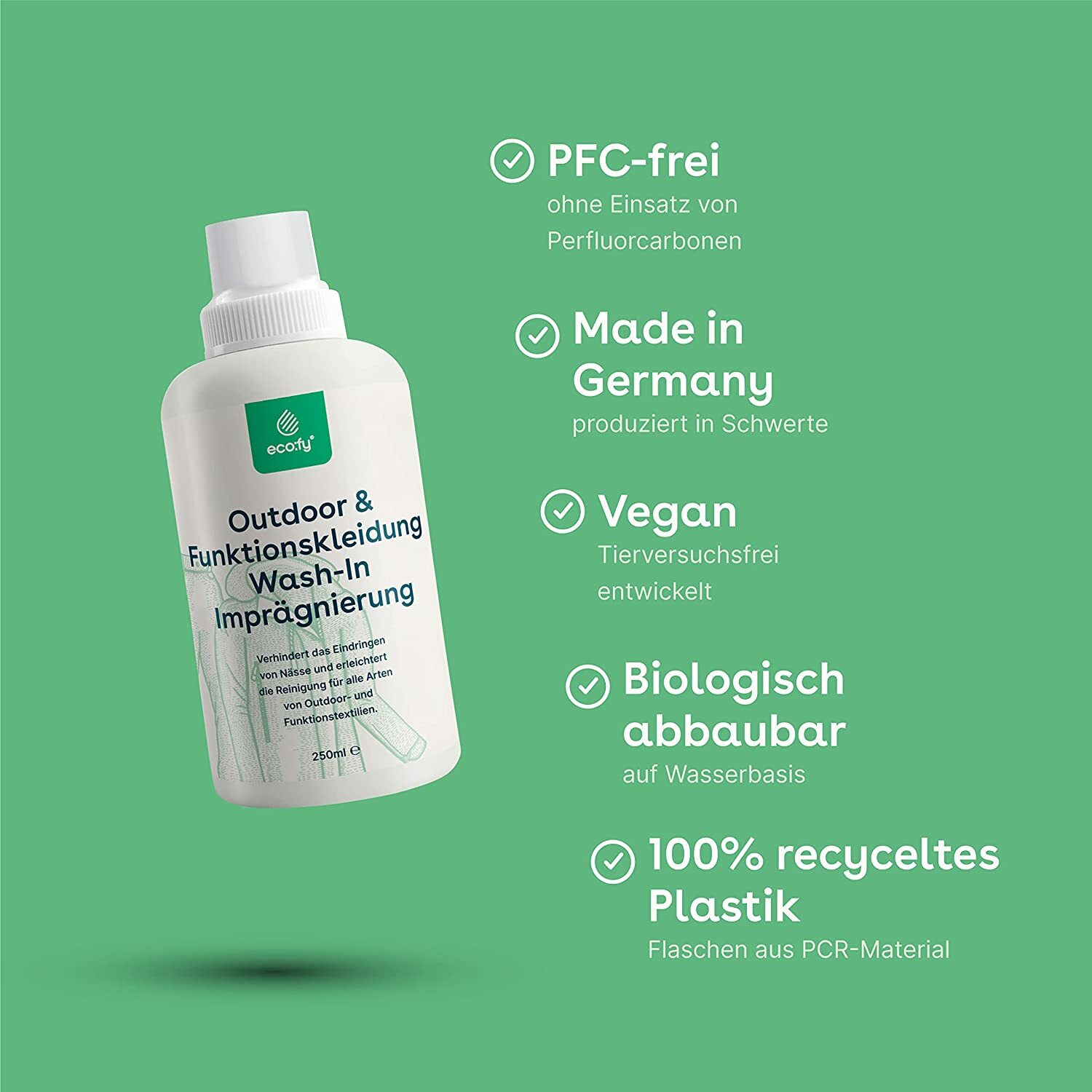 eco:fy textile wash-in waterproofing waterproofing agent wash-in high performance