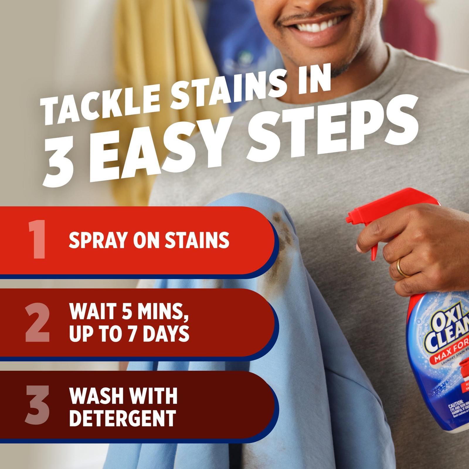 OxiClean Max Force Laundry Stain Remover Spray Refill, 48 Fl Oz (Pack of 1)