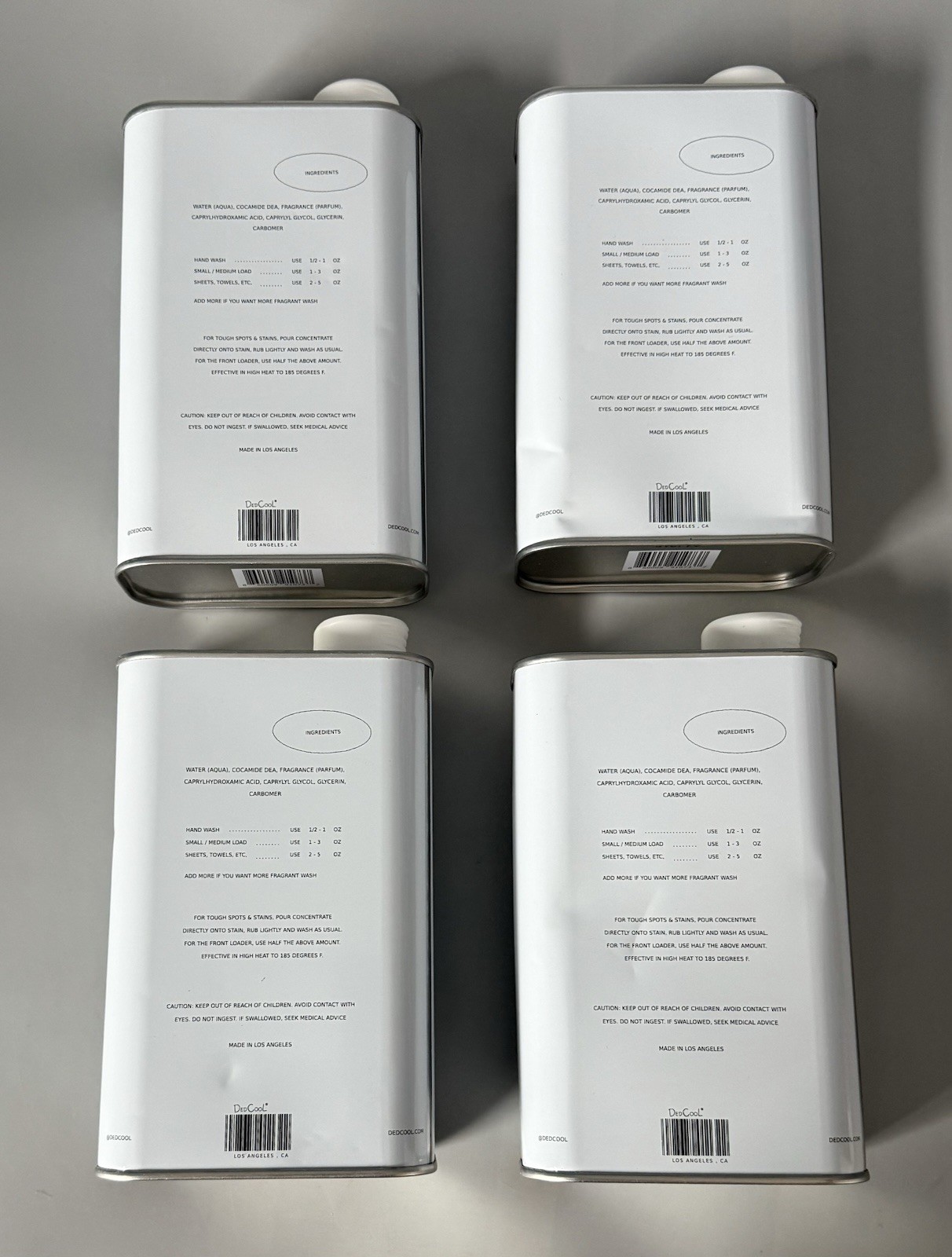 Lot of 4 Ouai DedCool Melrose Place 32oz Detergent — New Sealed — 128oz Total