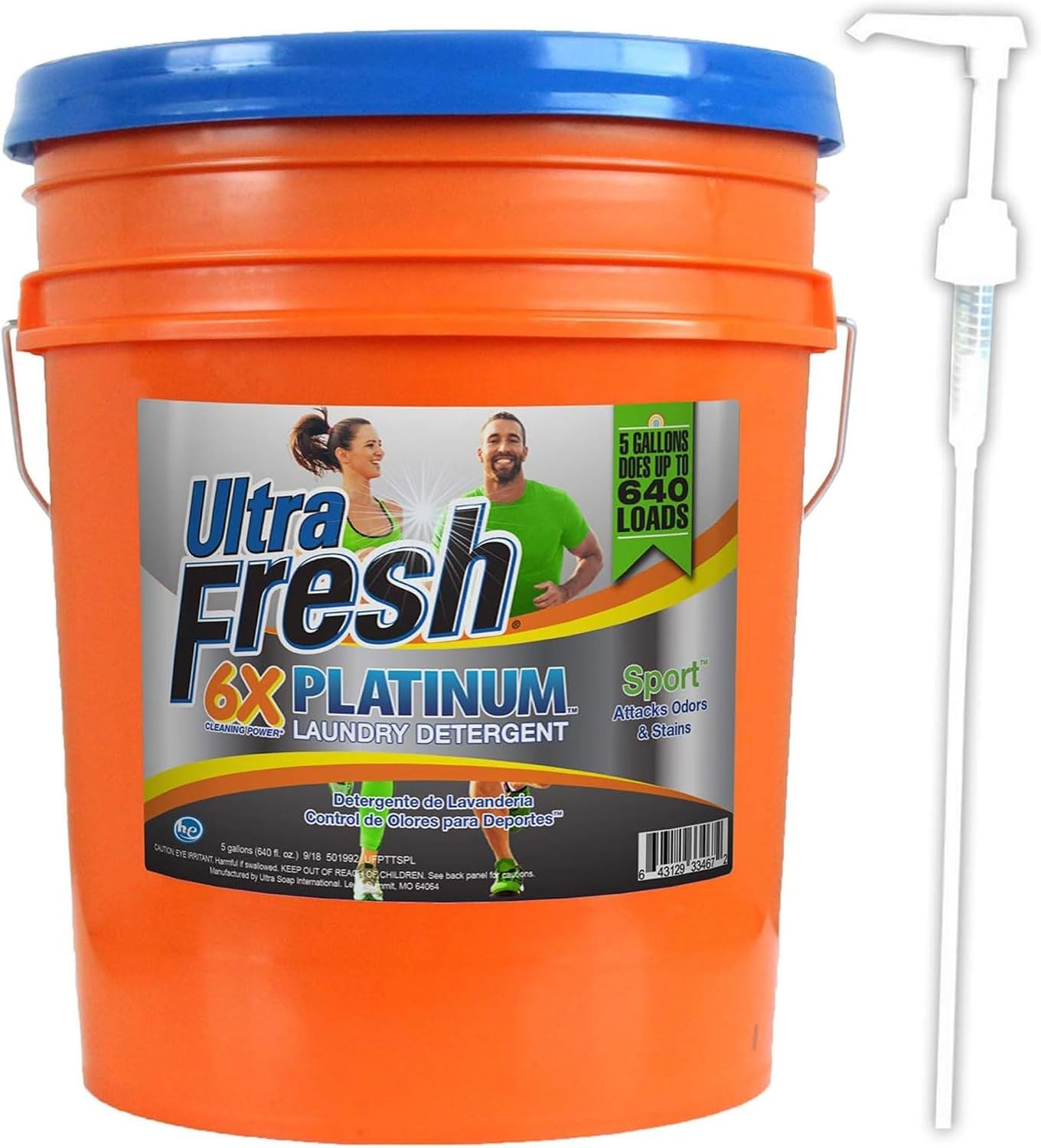6X Platinum 5 Gallon Liquid Laundry Detergent Concentrated Laundry Soap W/ Deep