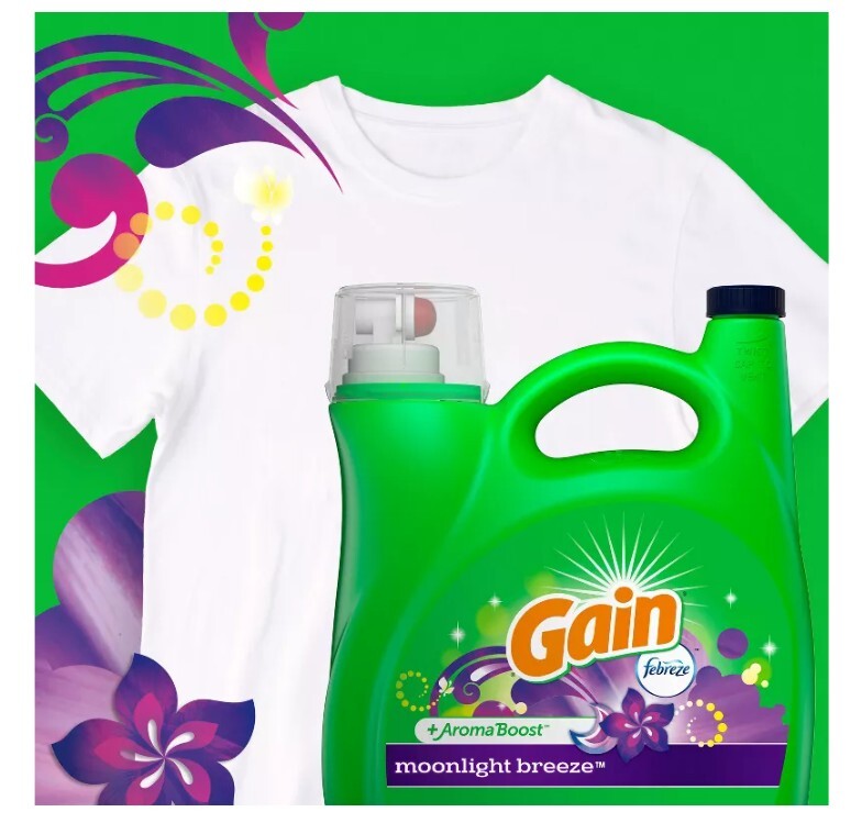 Moonlight Breeze Scent Gain Liquid Laundry Detergent with Aroma Boost, 154 fl oz