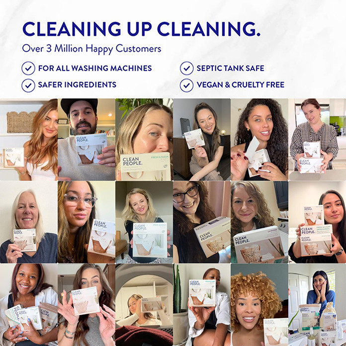 The Clean People Laundry Detergent Sheets – Laundry Soap – Ultra, 32 Pack