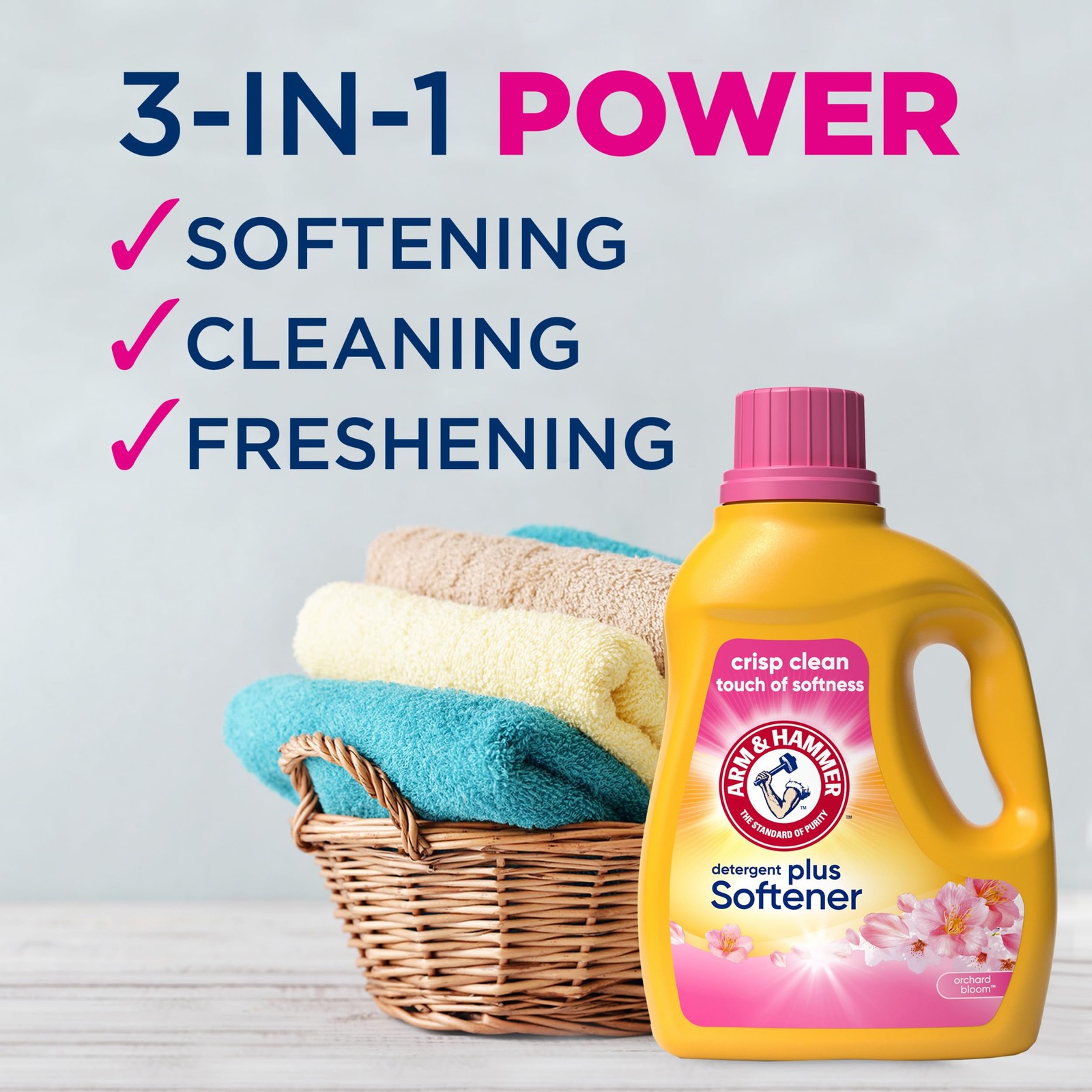 ARM & HAMMER Plus a Touch of Softener Liquid Laundry 100.5 Fl Oz (Pack 1)