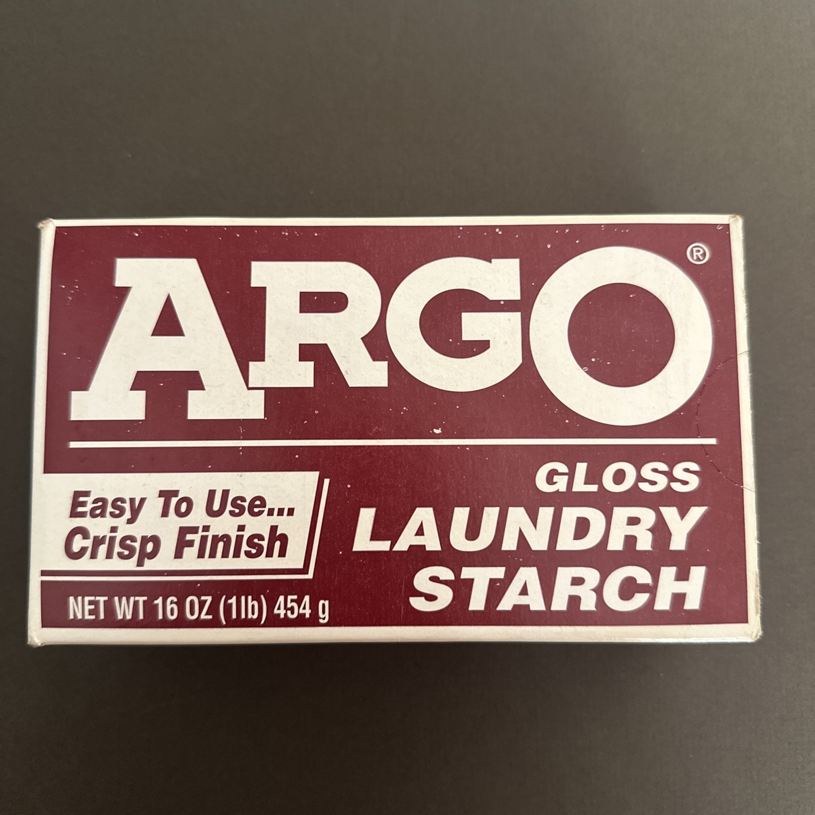 ARGO Gloss Laundry Starch Red – Easy to Use Crisp Finish 16oz (1lb) made in USA