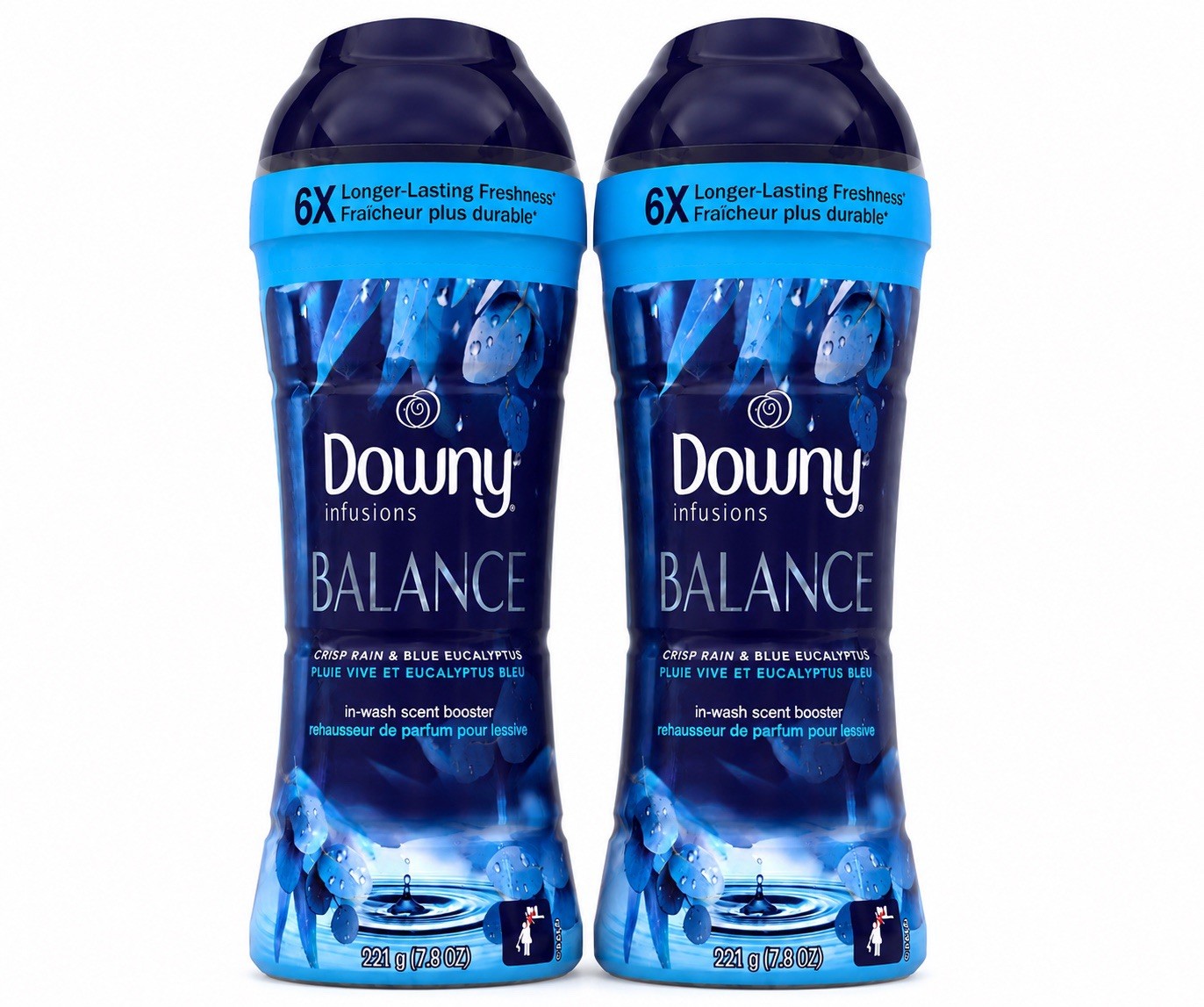 Downy Infusions In-Wash Laundry Scent Booster Beads, BALANCE, 7.8 oz Pack Of Two